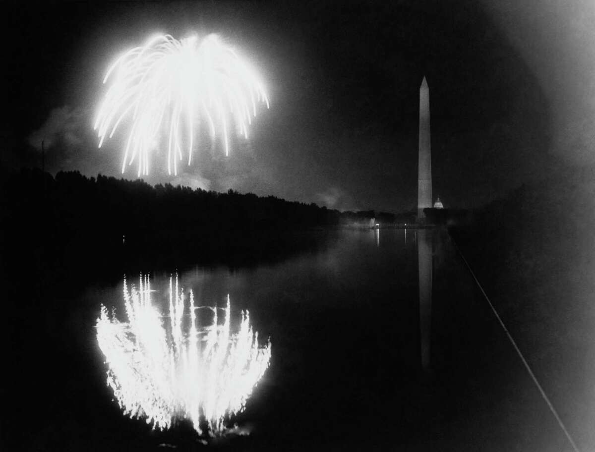 July 4th fireworks are seen above the Washington Monument in Washington, D.C., in this undated photo.