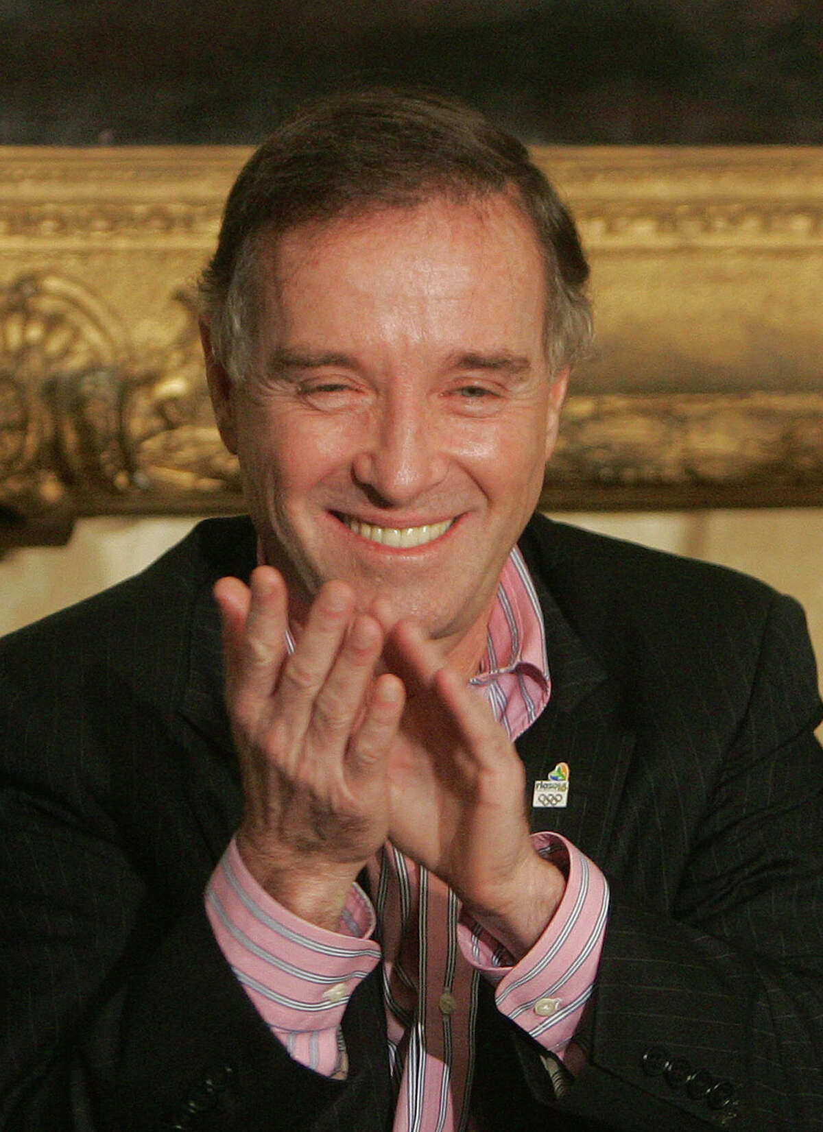 In this April 7, 2009 file photo, Brazilian billionaire Eike Batista attends a ceremony in which Batista donated about $4.5 U.S. million dollars for the the Rio 2016 Olympic games bid, in Rio de Janeiro, Brazil. Batista has stepped down as chairman of energy company MPX Energia after it was forced to call off a long-sought IPO. (AP Photo/Ricardo Moraes, File)