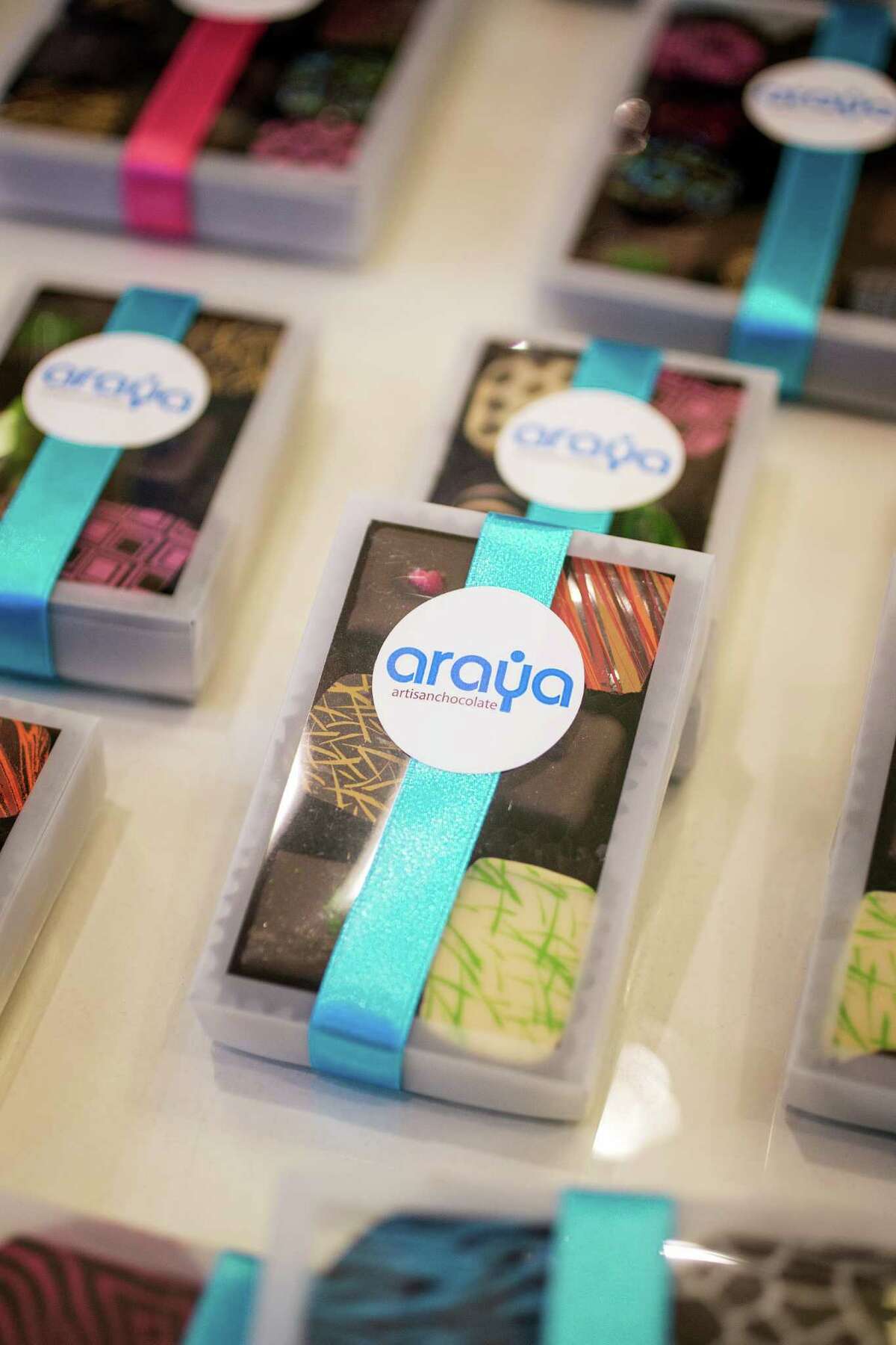 An assortment of chocolates are seen at Araya Artisanal Chocolates in River Oaks