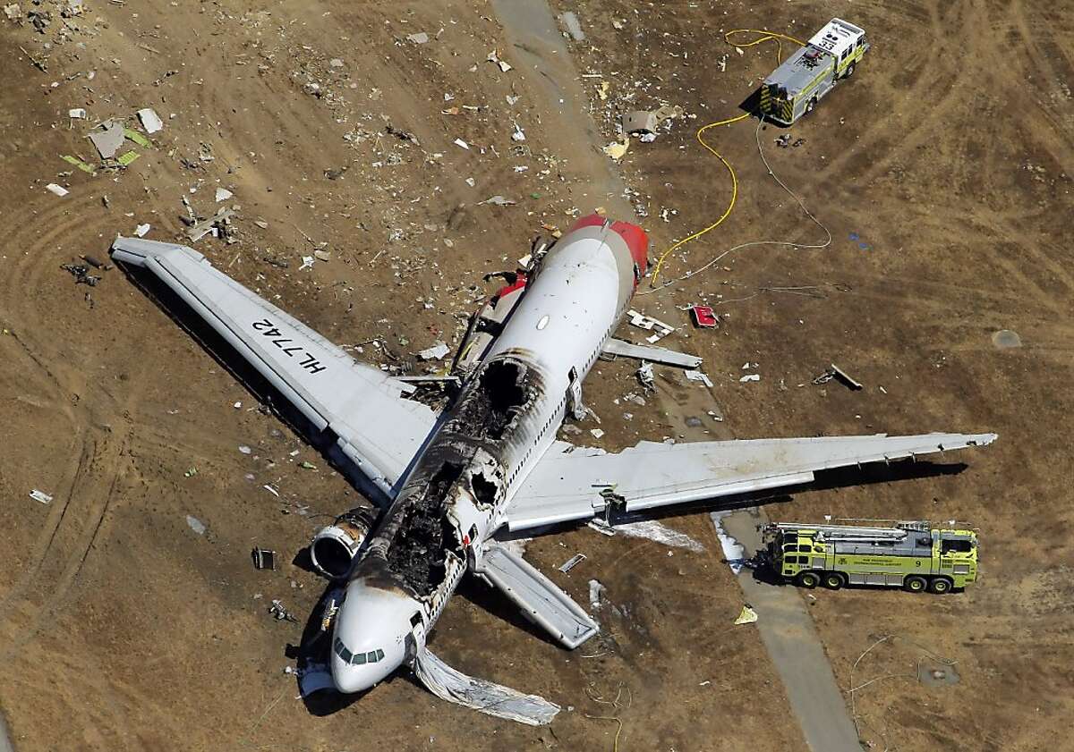 SF jetliner crash kills 2, seriously injures 49