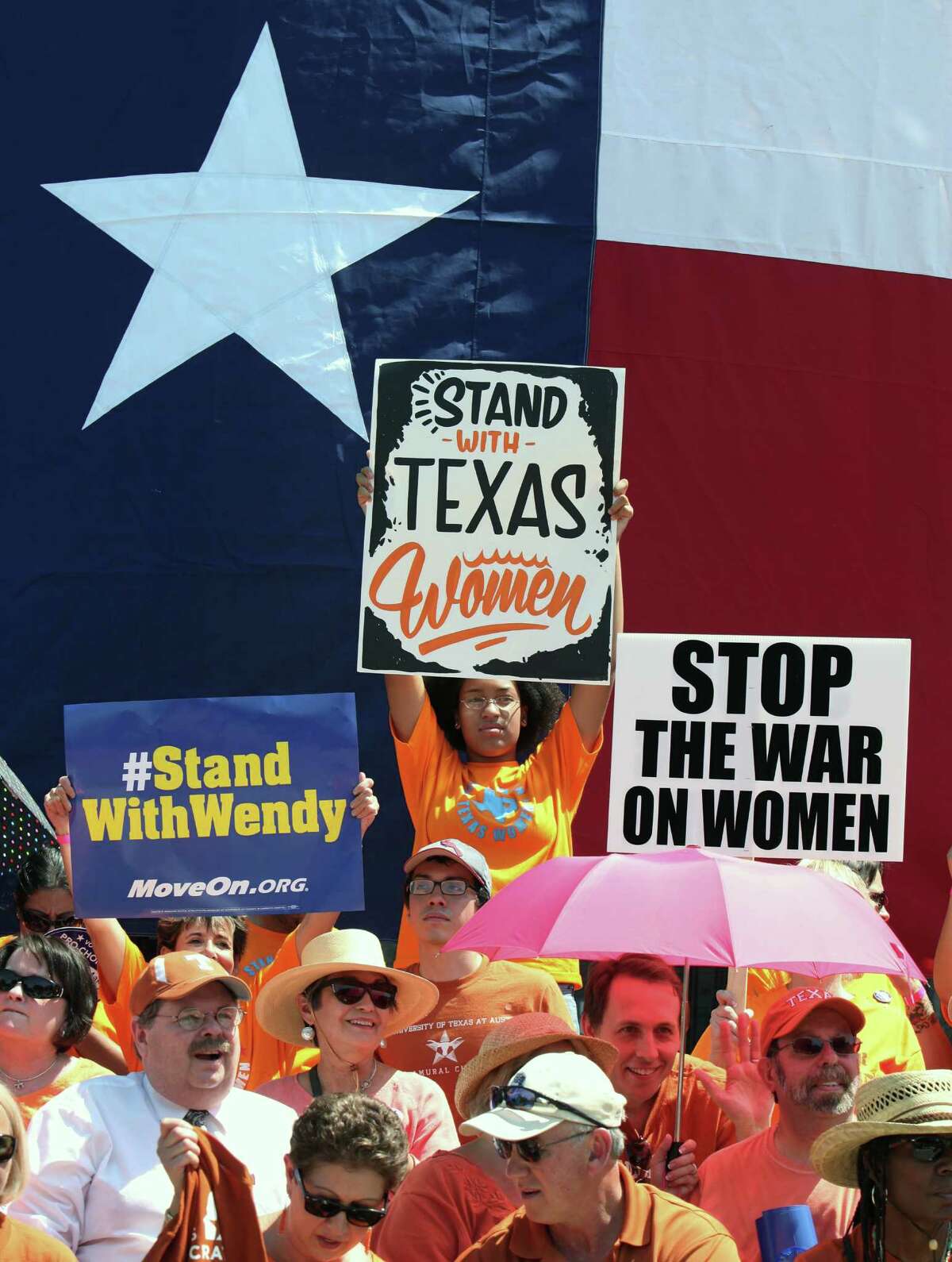 Pro-choice supporters in Austin.