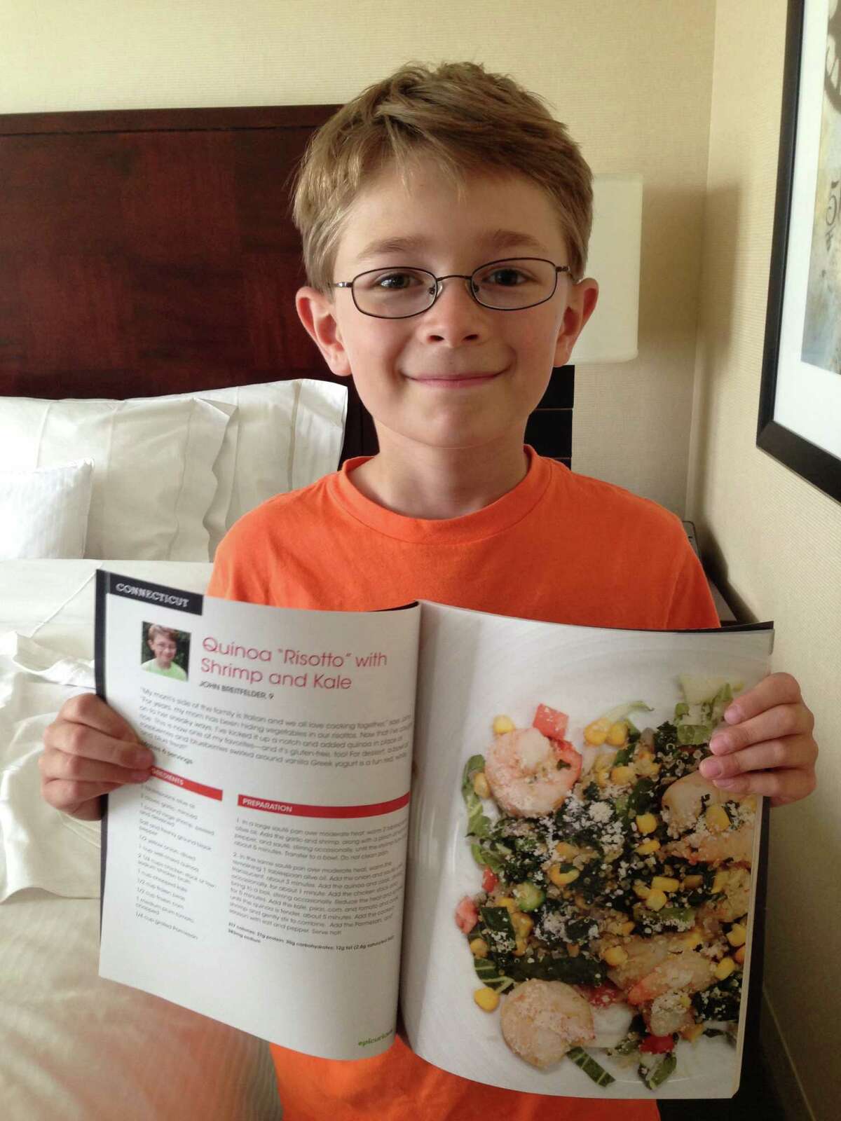 New Canaan's nine-year-old John Breitfelder won the 2013 Healthy Lunchtime Challenge for the state of Conn., a contest created by First Lady Michelle Obama. On Tuesday July 9, he attended the Kids' State Dinner at the White House, at which both Michelle and Barack Obama spoke.