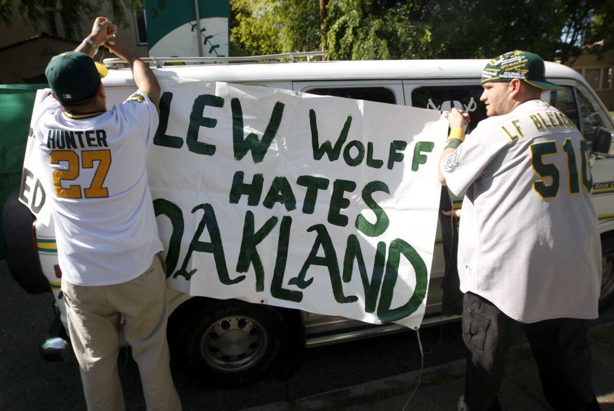 Many A's fans feel that the current team owner Lew Wolff has no love for the city of Oakland or respect for its fans.
