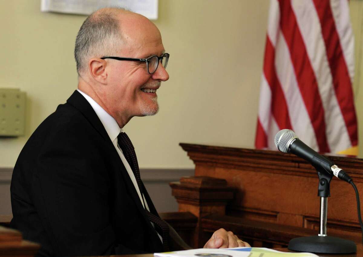 Paul Vallas testifies during a hearing before Judge Barbara Bellis in Bridgeport Superior Court Wednesday, July 10, 2013 to decide if he needs to vacate the Bridgeport superintendent seat immediately. Judge Bellis ruled to dissolve the stay that was keeping Vallas in his job pending an appeal.