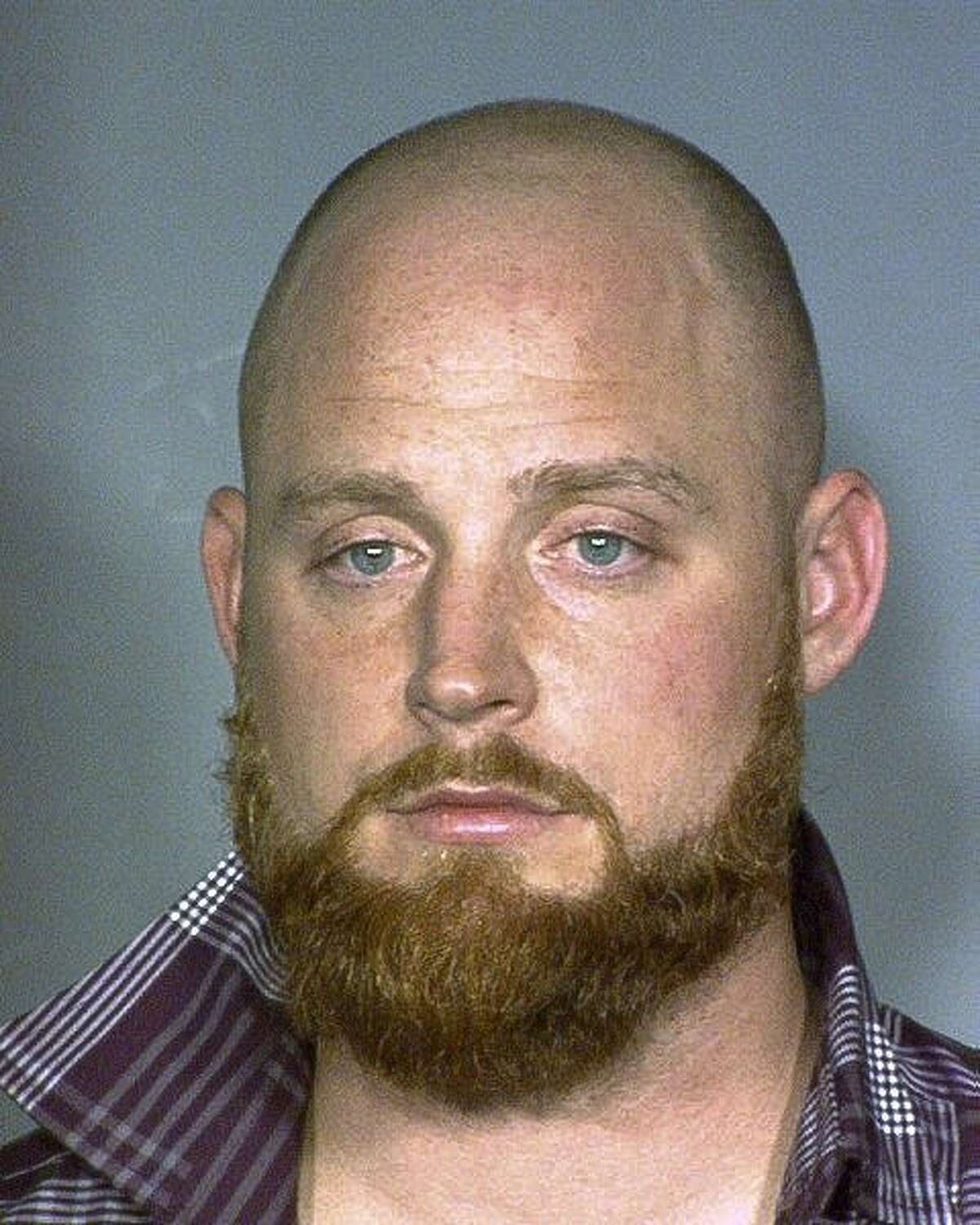 This photo released by the Las Vegas Metropolitan Police Department shows San Francisco Giants pitcher, Chad Gaudin, 30, who was arrested Jan. 27,2013, and charged with lewdness. Police say Gaudin was drunk when he approached a 23-year-old woman on a gurney at Desert Springs Hospital, told her she was gorgeous and touched her face and breast earlier this year. (AP Photo/Las Vegas Metropolitan Police Department )