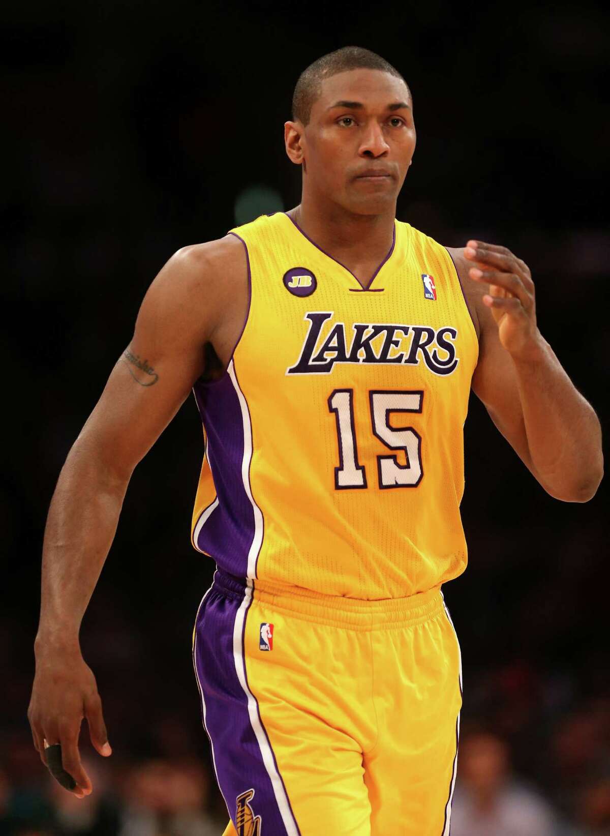 Metta World Peace was waived by the Lakers using the NBA's amnesty provision. He spent four seasons with the team.