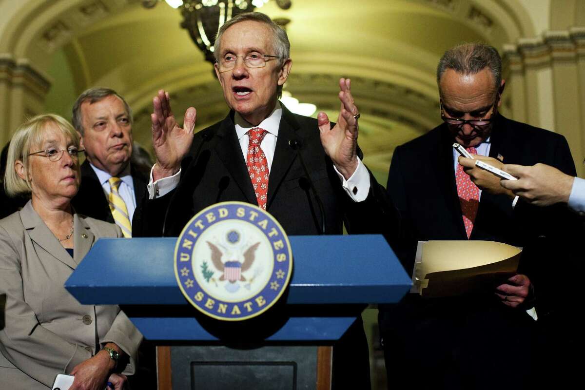Sen. Harry Reid, D-Nev., cites GOP obstruction as a reason to pursue the abolition of the filibuster.