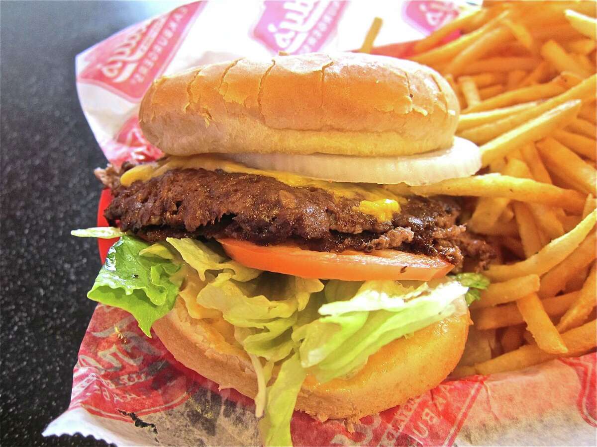 The double steakburger California style at Freddy's Frozen Custard.