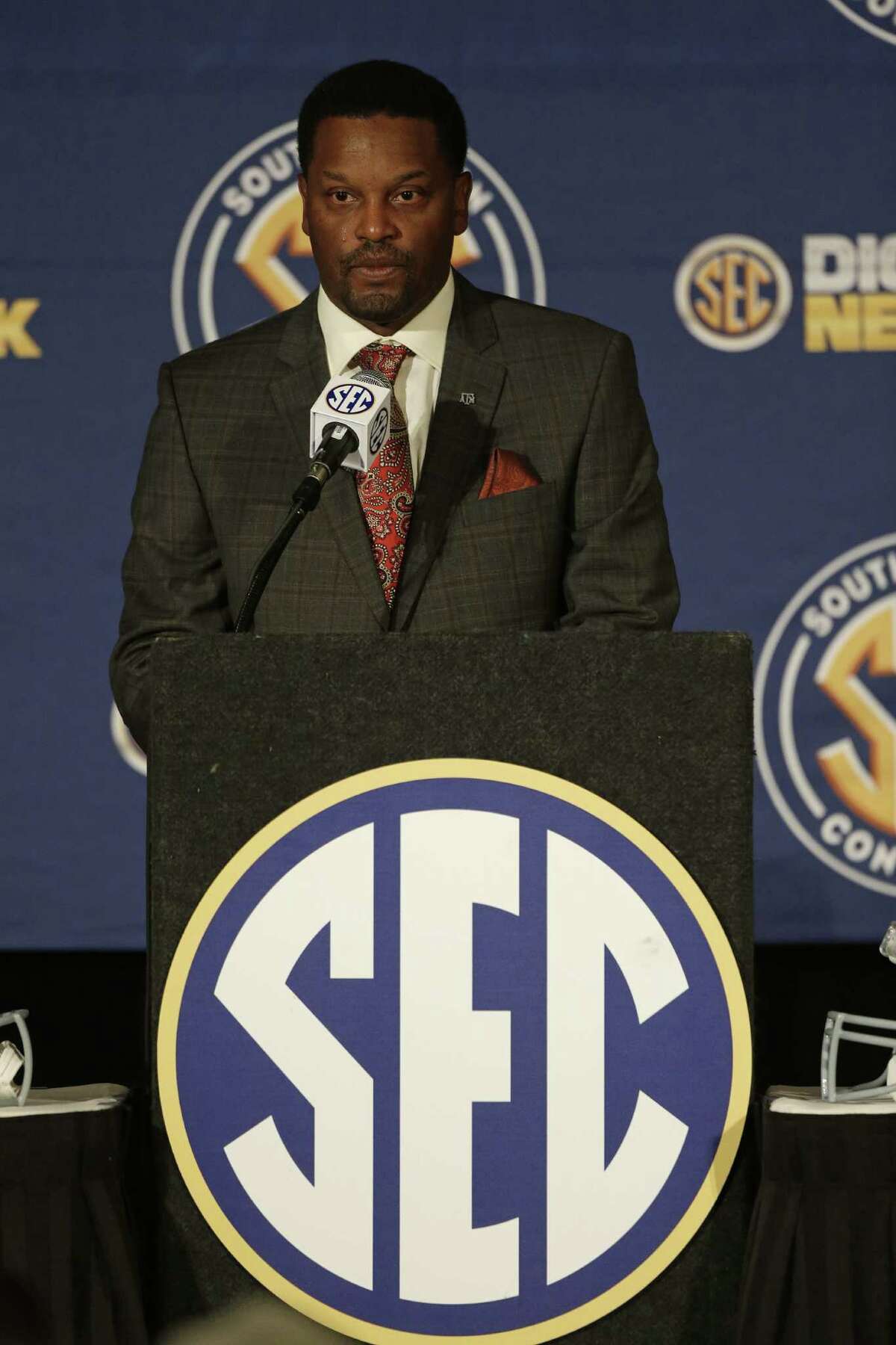 Texas A&M coach Kevin Sumlin said he felt a different vibe surrounding his Aggies at this year's SEC media days.