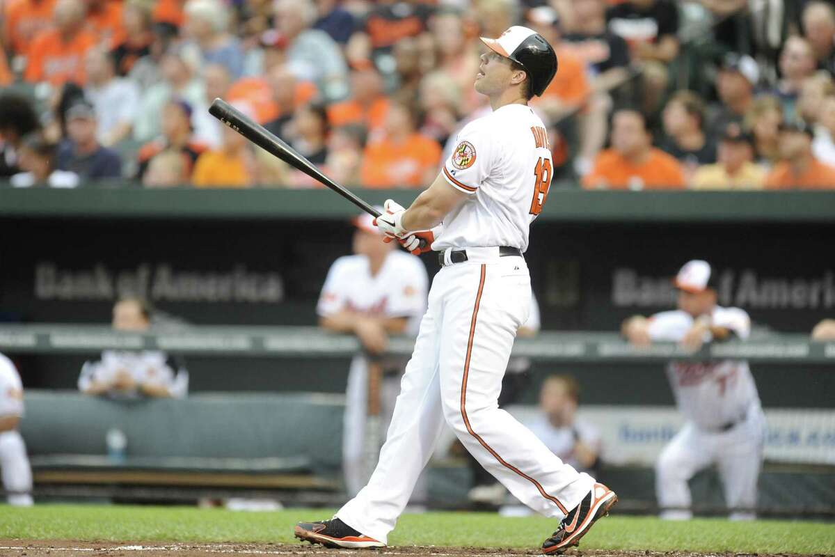 Chris Davis' 37 home runs tied for the most ever in the American League before the break, matching Reggie Jackson's output in 1969. Davis sees Roger Maris' 61 homers as the true record.