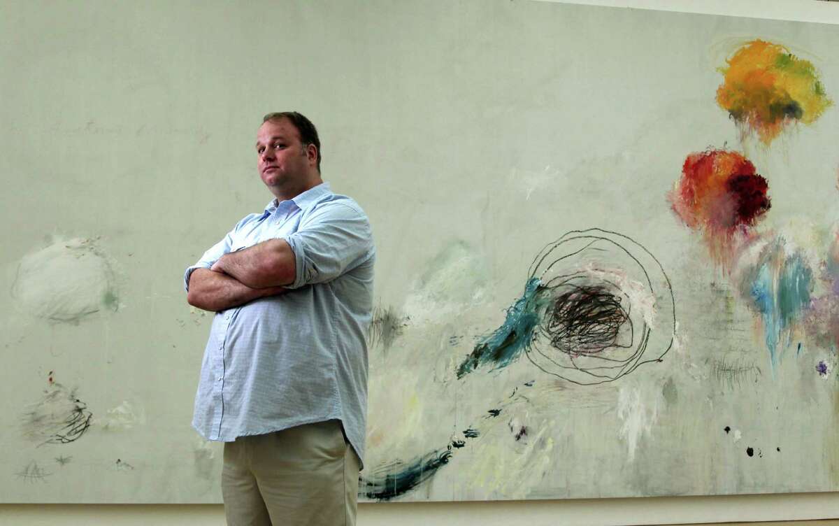 Musician Damon Smith is photographed in the Cy Twombly Gallery on Friday, July 12, 2013, in Houston. Smith moved to Houston from California, to be closer to the Twombly paints. ( Mayra Beltran / Houston Chronicle )