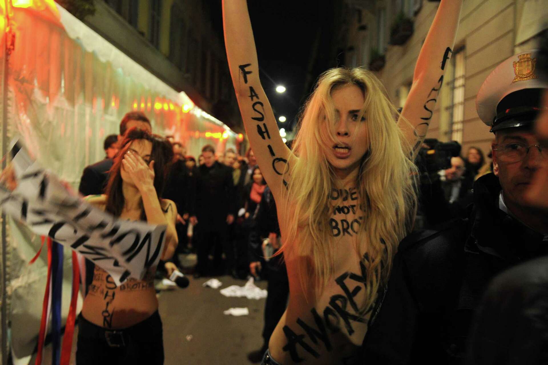 Photos: Topless feminists Femen honored in France