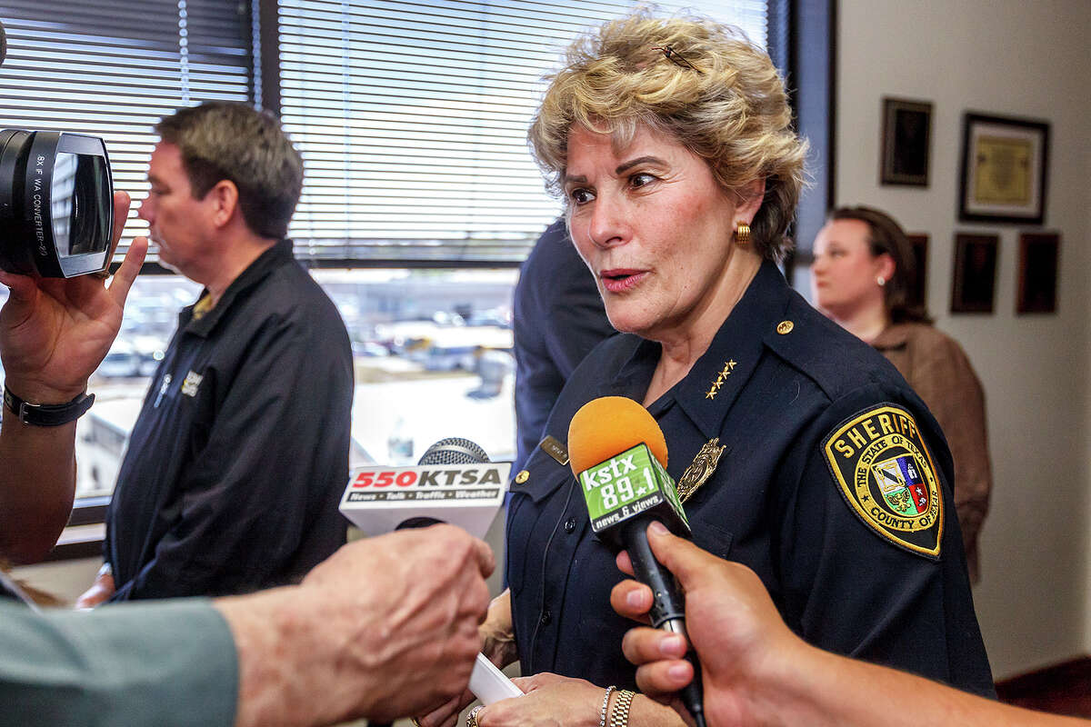 Bexar County Sheriff Susan Pamerleau talks to reporters during a press conference at her office announcing a new initiative to keep Bexar County Sheriffs Office employees from driving while impared on Tuesday, March 5, 2013.