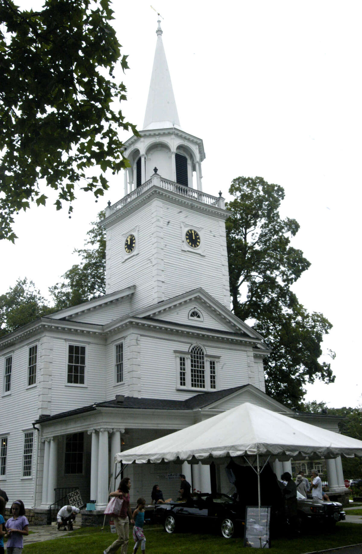 The church stands watch over the proceedings July 13, 2013 during the Washington Congregational Church's annual Green Fair.