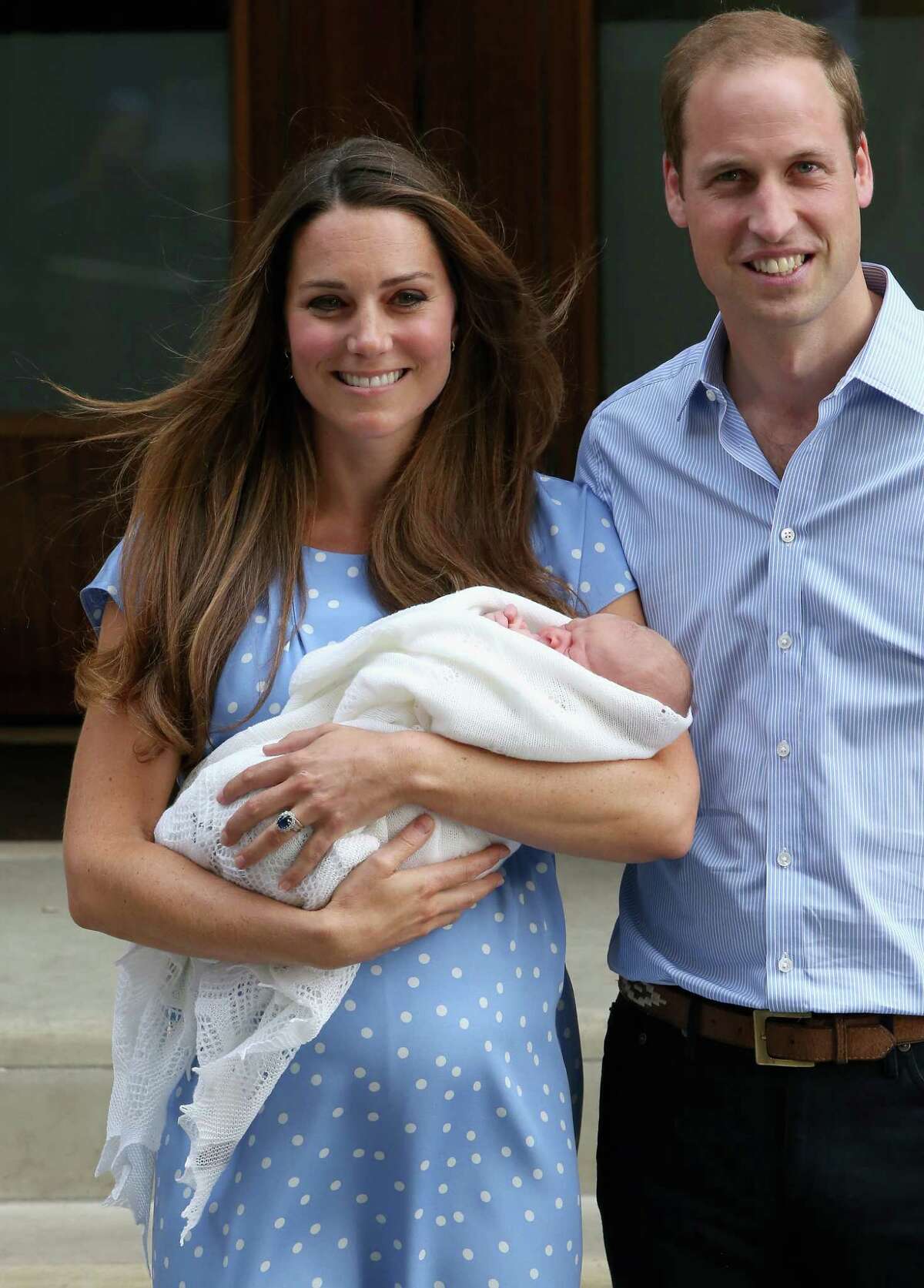 Prince William, Duke of Cambridge, and Catherine, Duchess of Cambridge, depart St. Mary’s Hospital with their newborn son last week. A reader scolds the media for the way they refer to the duchess.