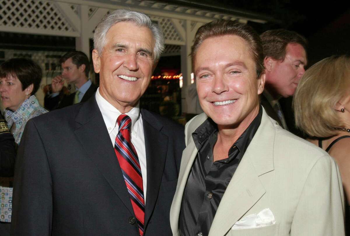 In this 2006 archive photo, state Senate Majority Leader Joe Bruno, left, is shwn with David Cassidy at the Travers Celebration in Saratoga Springs. (Times Union archive)