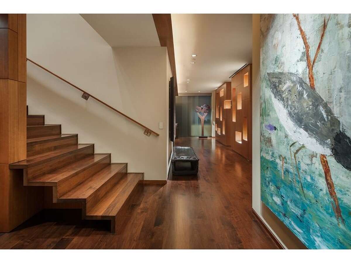 Walnut staircase of 715 2nd Ave., Unit 1504. It's listed for $2.7 million.