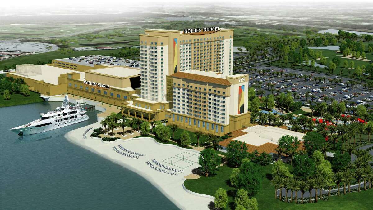 A rendering envisions the Golden Nugget Hotel and Casino in Lake Charles, La. Once construction is completed, the resort is expected to have almost 800 rooms, a spa, boutiques and restaurants such as Vic & Anthony's, Grotto, Cadillac Bar and Saltgrass Steak House.
