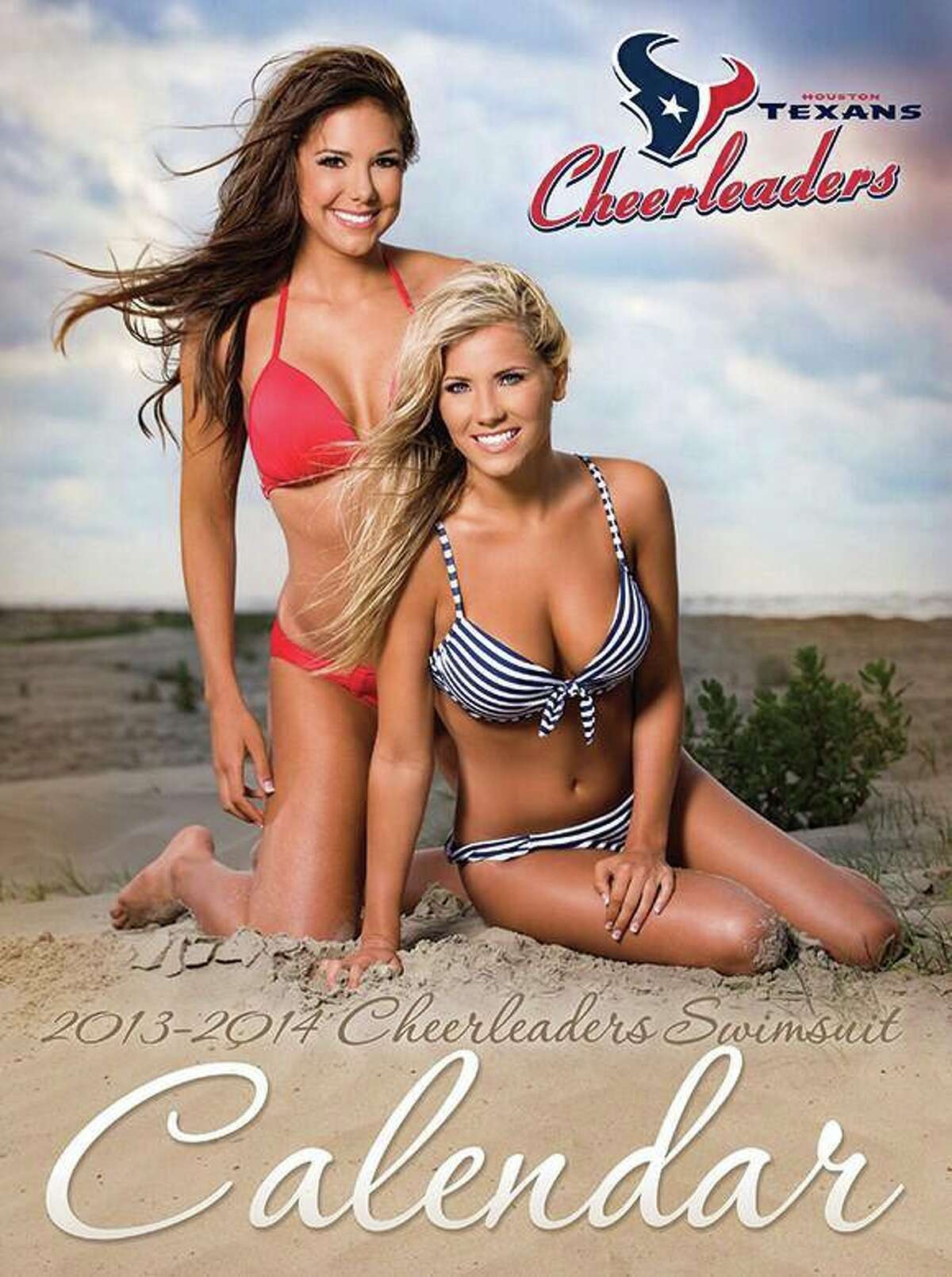 The HoustonT exans Cheerleaders have revealed the cover image for their 2013-14 Swimsuit Calendar. The calendar will be on sale starting Saturday, July 27 at the Coors Light display in Houston-area Kroger locations, the Go Texan Store at Reliant Stadium, and online at shop.HoustonTexans.com.