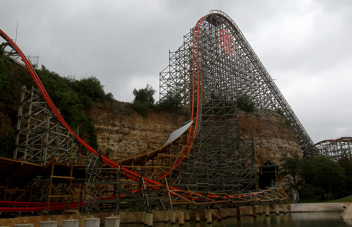 The Iron Rattler at Fiesta Texas before it opened. It was shut down after the fatality involving a coaster at the company's Arlington theme park on July 19.
