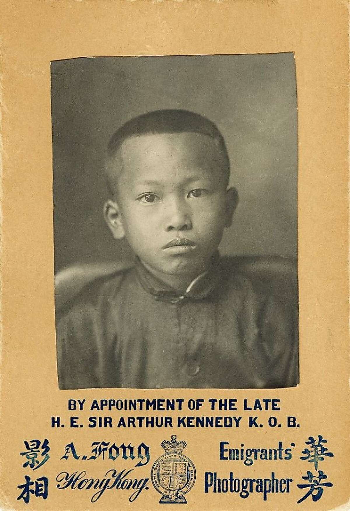 Artist Tyrus Wong, 102, subject of an exhibition at the Walt Disney Family Museum for his work on "Bambi." Pictured: his Angel Island immigration photo.
