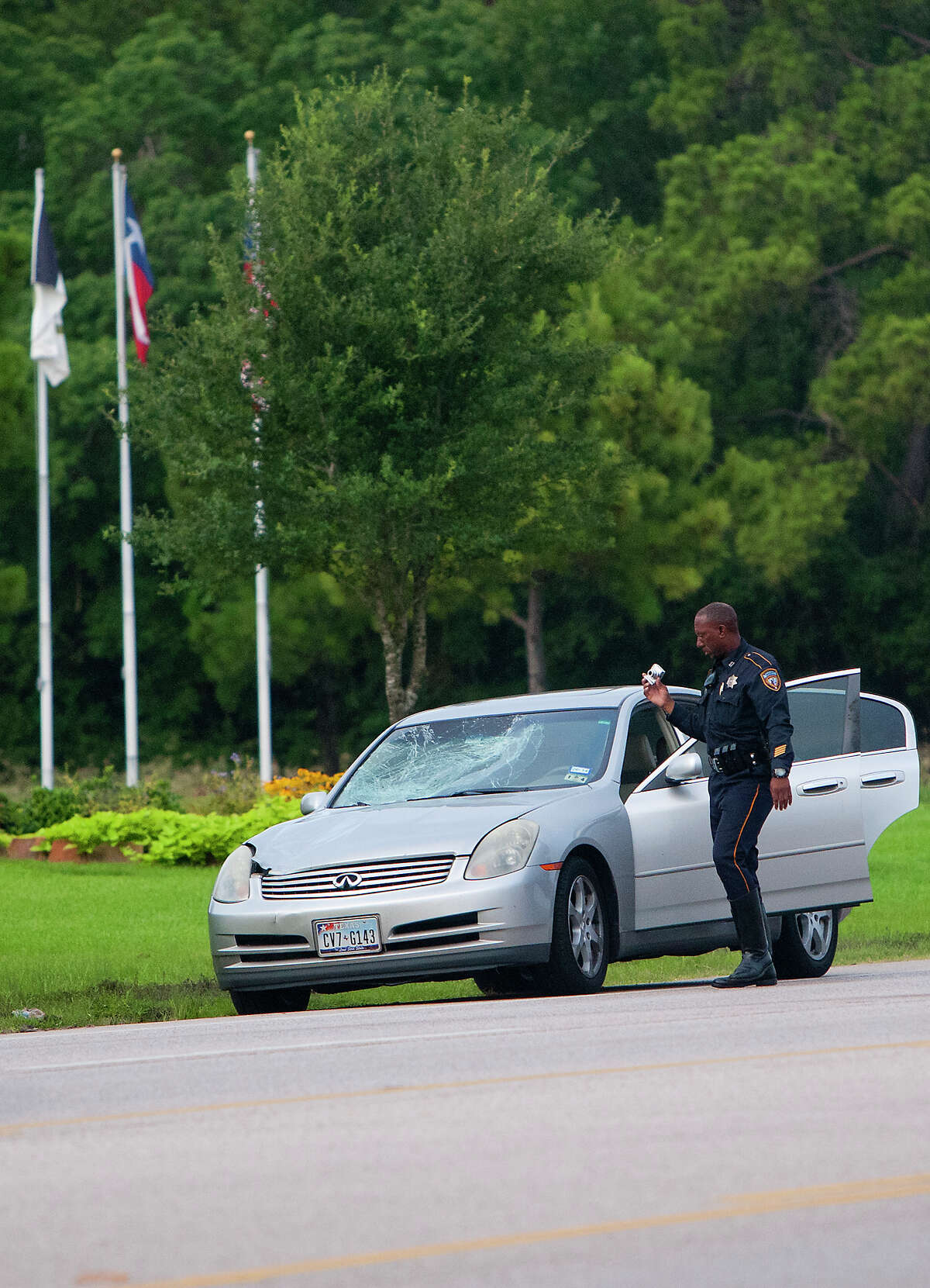 Passing nurses help man hit by car in north Harris County