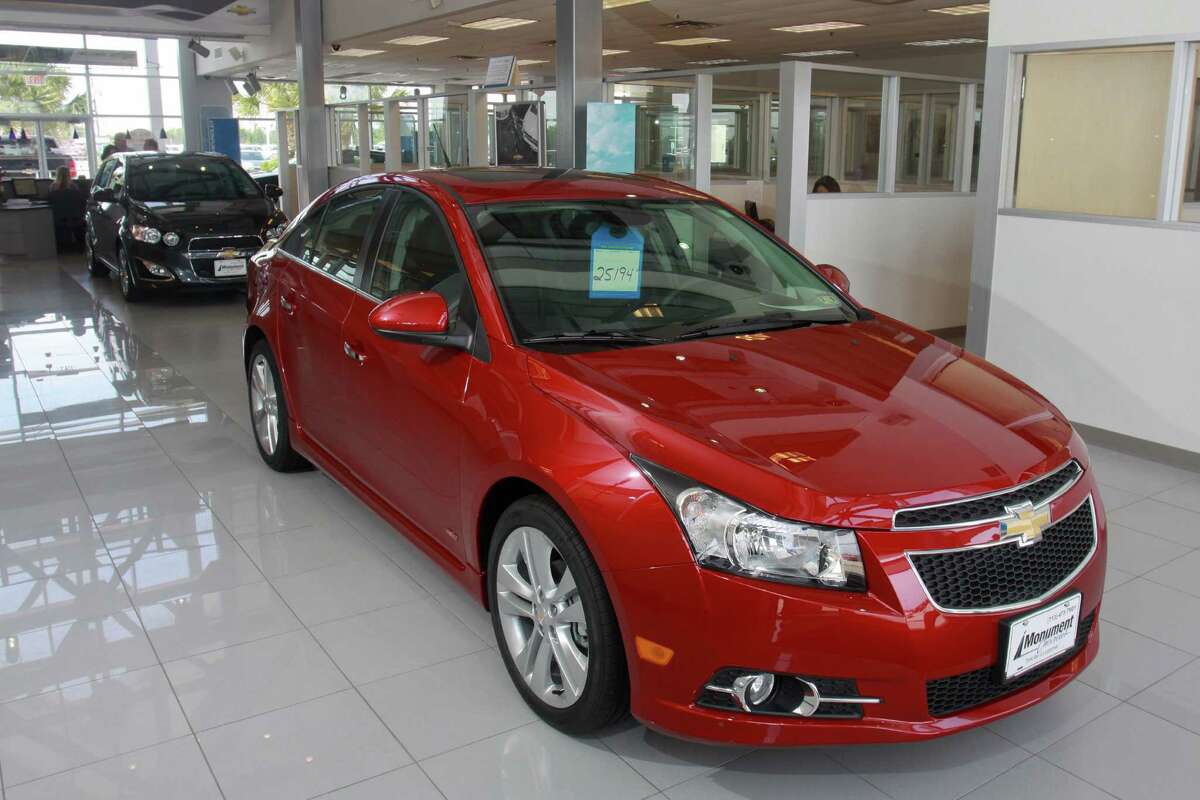 (For the Chronicle/Gary Fountain, July 24, 2013) A 2013 Chevrolet Cruze LTZ at Monument Chevrolet in Pasadena.