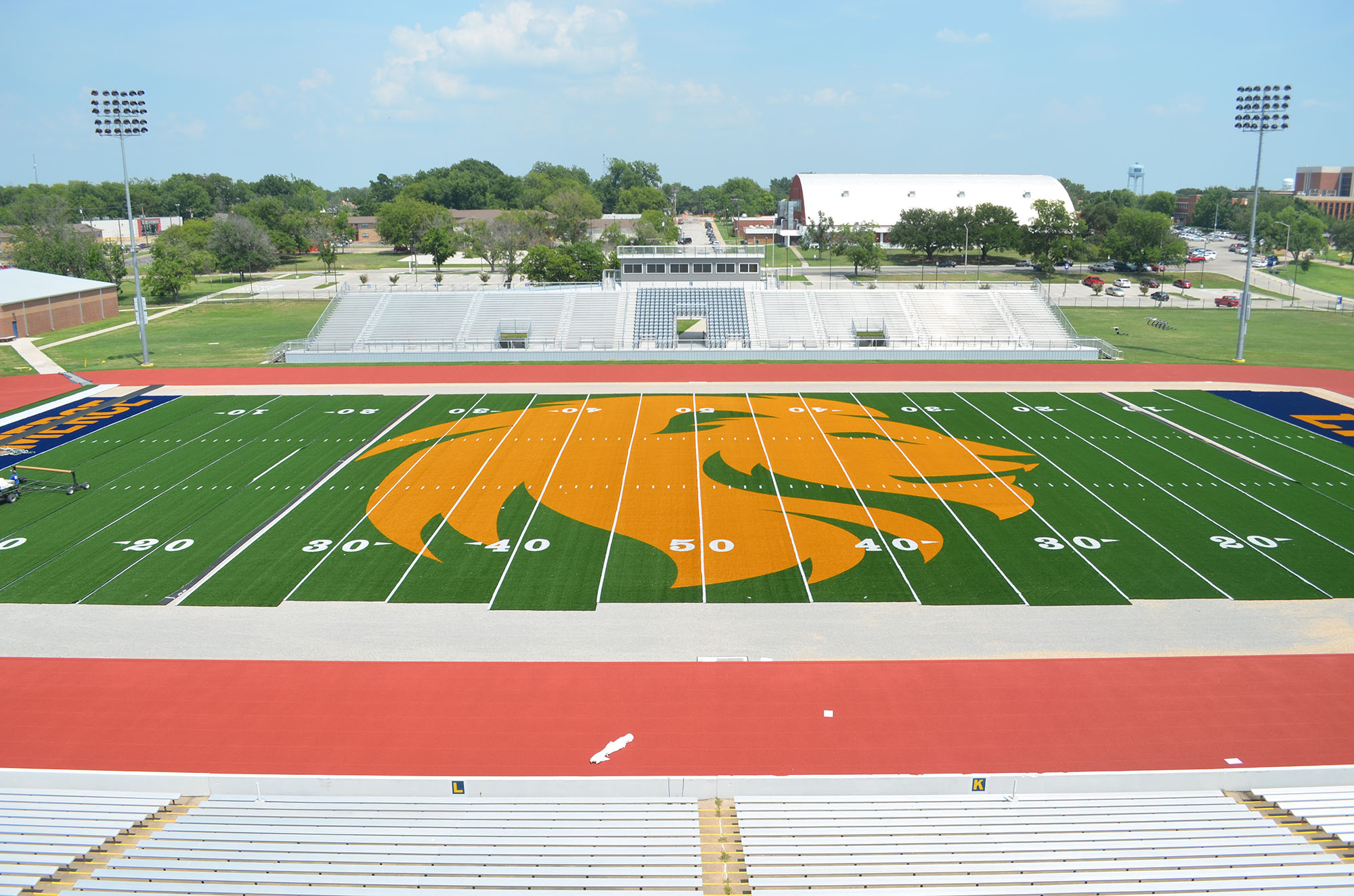 Half field. Football field Sidelines.