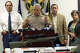 Although his son has admitted his guilt, Sheriff Treviño (at lectern) has not been charged and repeatedly has denied any knowledge of the Panama Unit’s illegal activities.