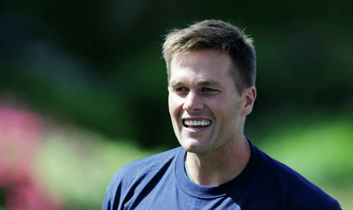 New England Patriots quarterback Tom Brady in Foxborough, Mass., Wednesday June 12, 2013. (AP Photo/Charles Krupa)