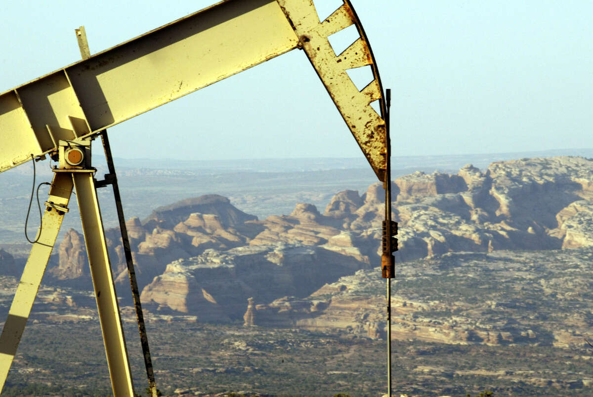 An oil rig operates in the Book Cliffs area, which is in the Uintah Basin. A federally backed study has found that 9 percent of methane produced from drilling sites in a portion of Utah's Uintah Basin escaped into the atmosphere.