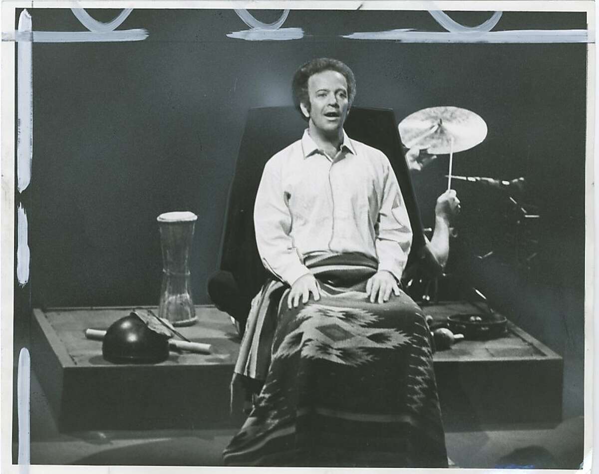 shepard25 Joseph Chaikin in Sam Shepard's "Tongues" in 1978. That's Shepard's arm at right -- he's playing the drums/cymbal onstage 1978