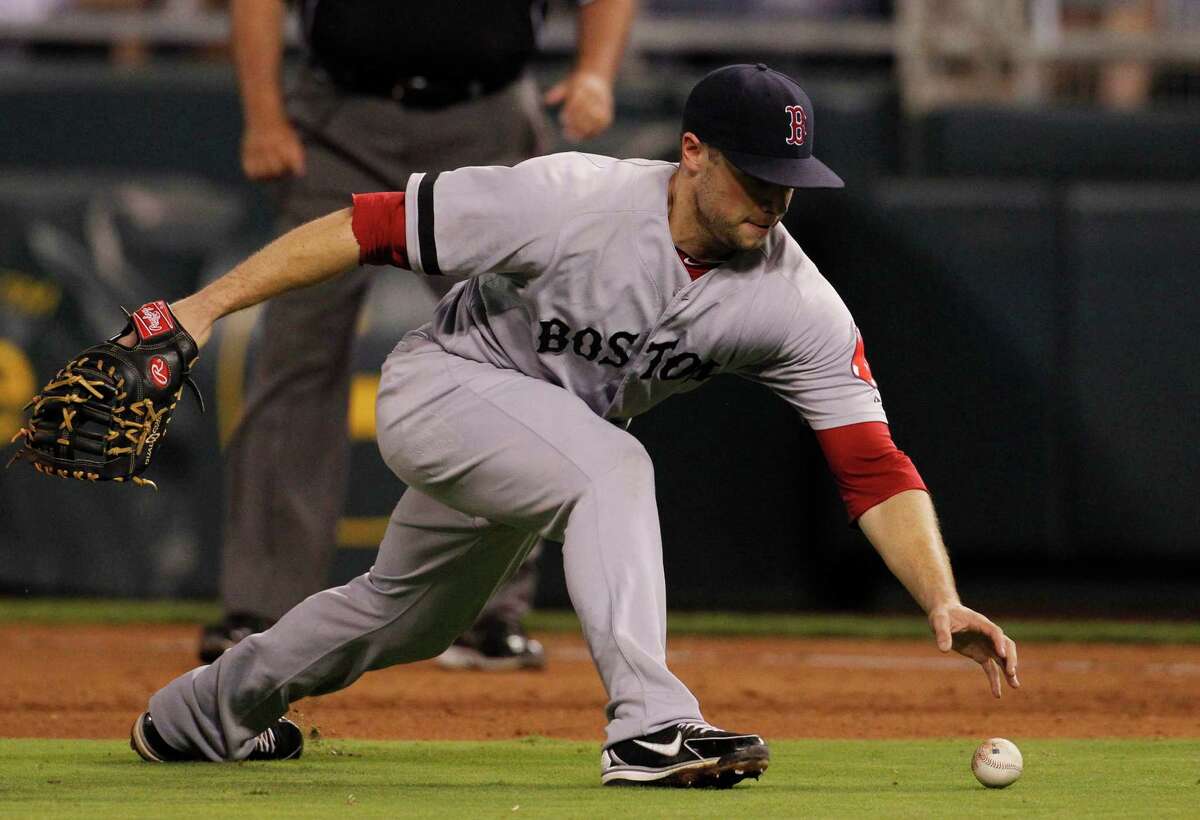 KANSAS CITY, MO - AUGUST 07: Boston Red Sox first baseman Eric