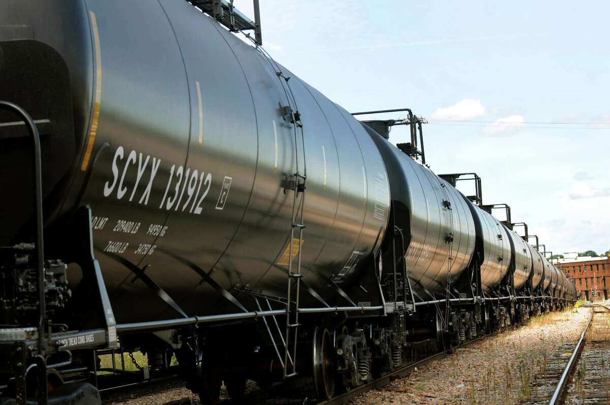 Oil tankers in Kenwood Yard on Saturday, Aug. 10, 2013, in Albany, N.Y. (Cindy Schultz / Times Union)