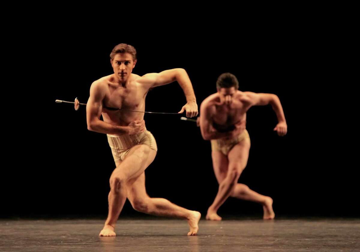 Houston Ballet presents Jiri Kylian's "Petite Mort" May 22-June 1. Dancer(s): Ian Casady and Jame Gotesky Photo: Amitava Sarkar