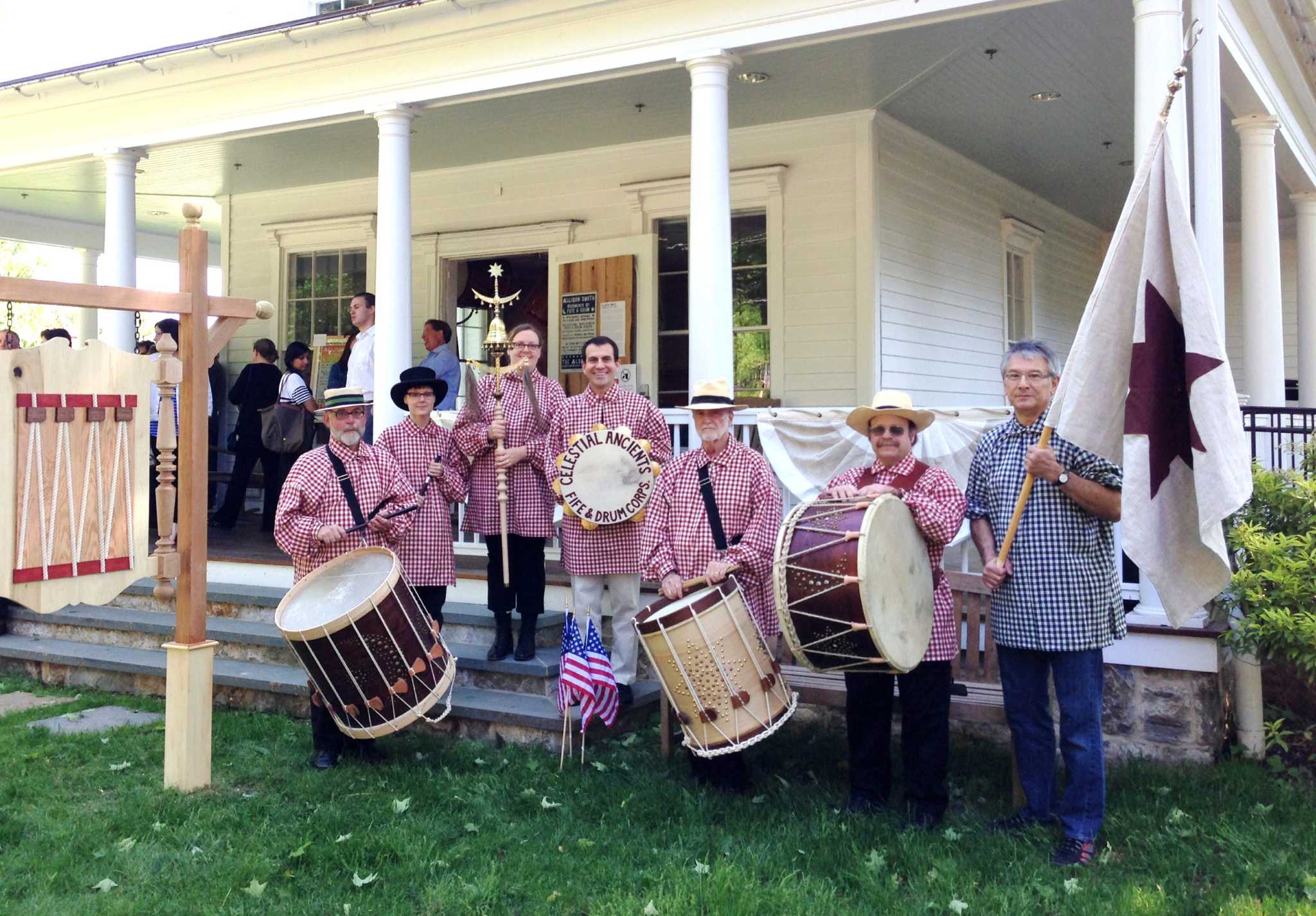 Fife and drum muster set for Aldrich sculpture garden