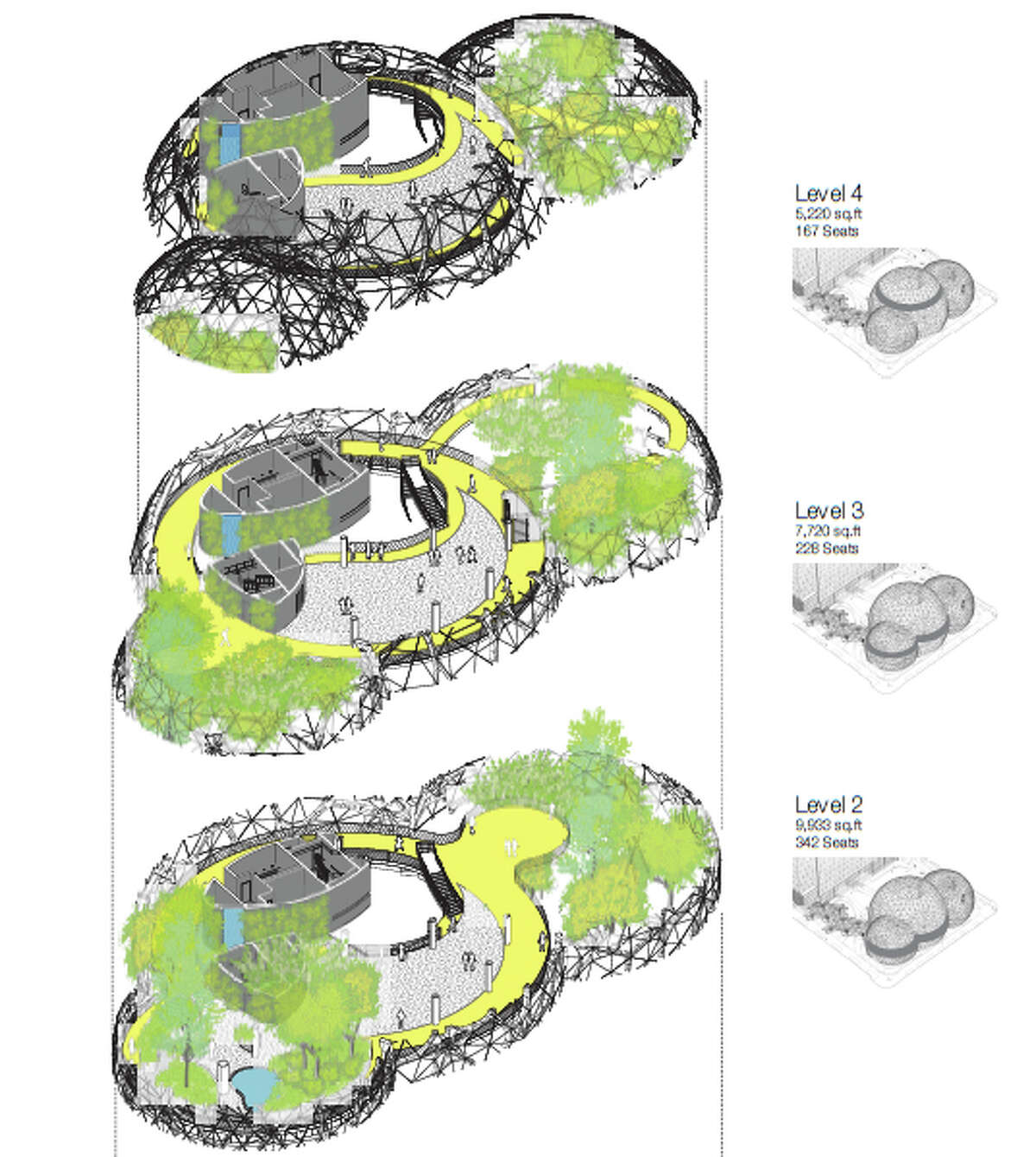 Amazon updates look of proposed spheres