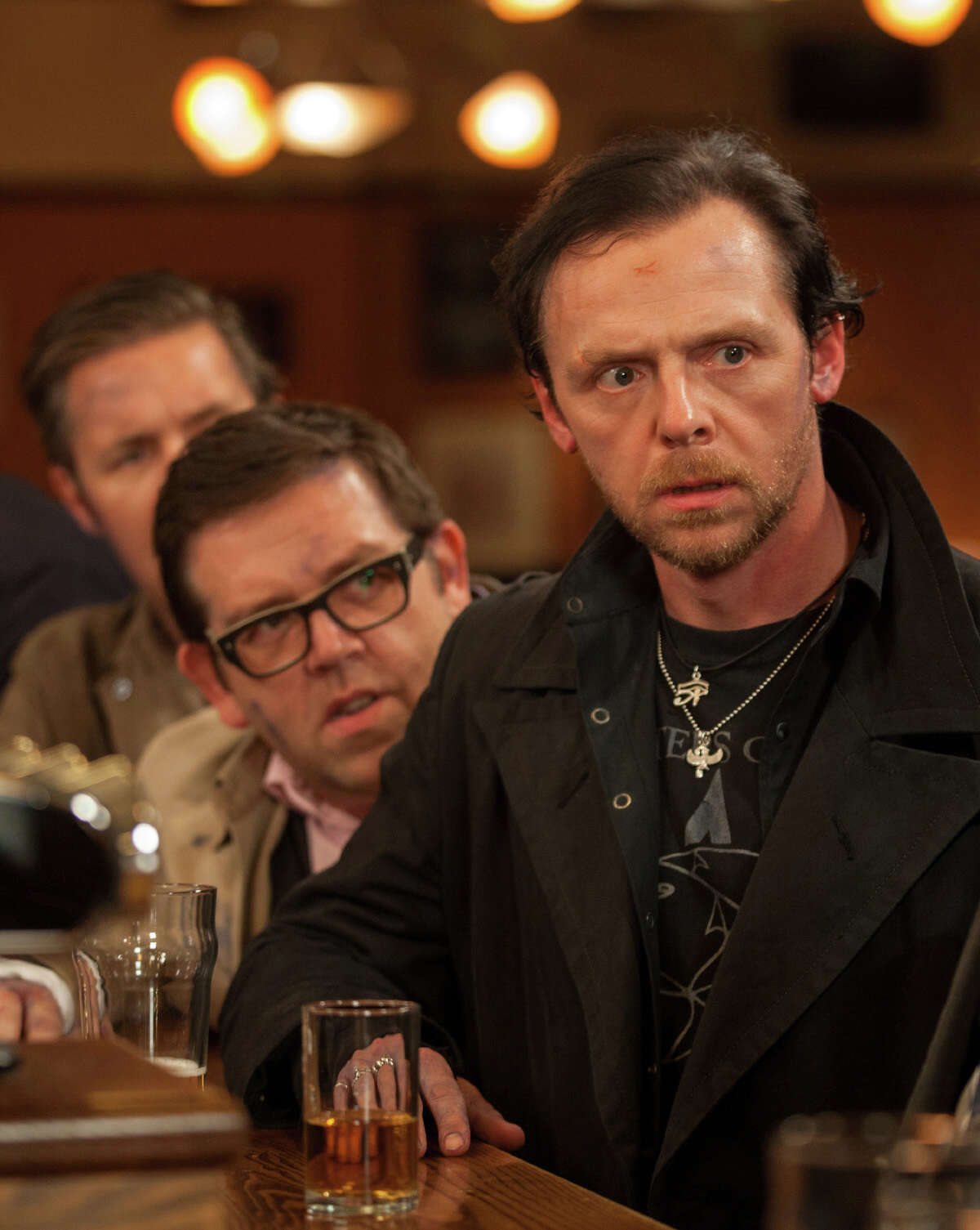 This film publicity image released by Focus Features shows Simon Pegg, right, and Nick Frost in a scene from "The World's End." (AP Photo/Focus Features, Laurie Sparham) ORG XMIT: NYET834