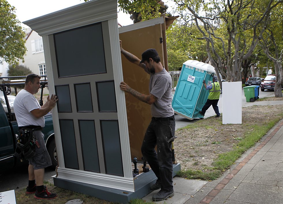 Disguises for portable toilets with something to hide - SFGate