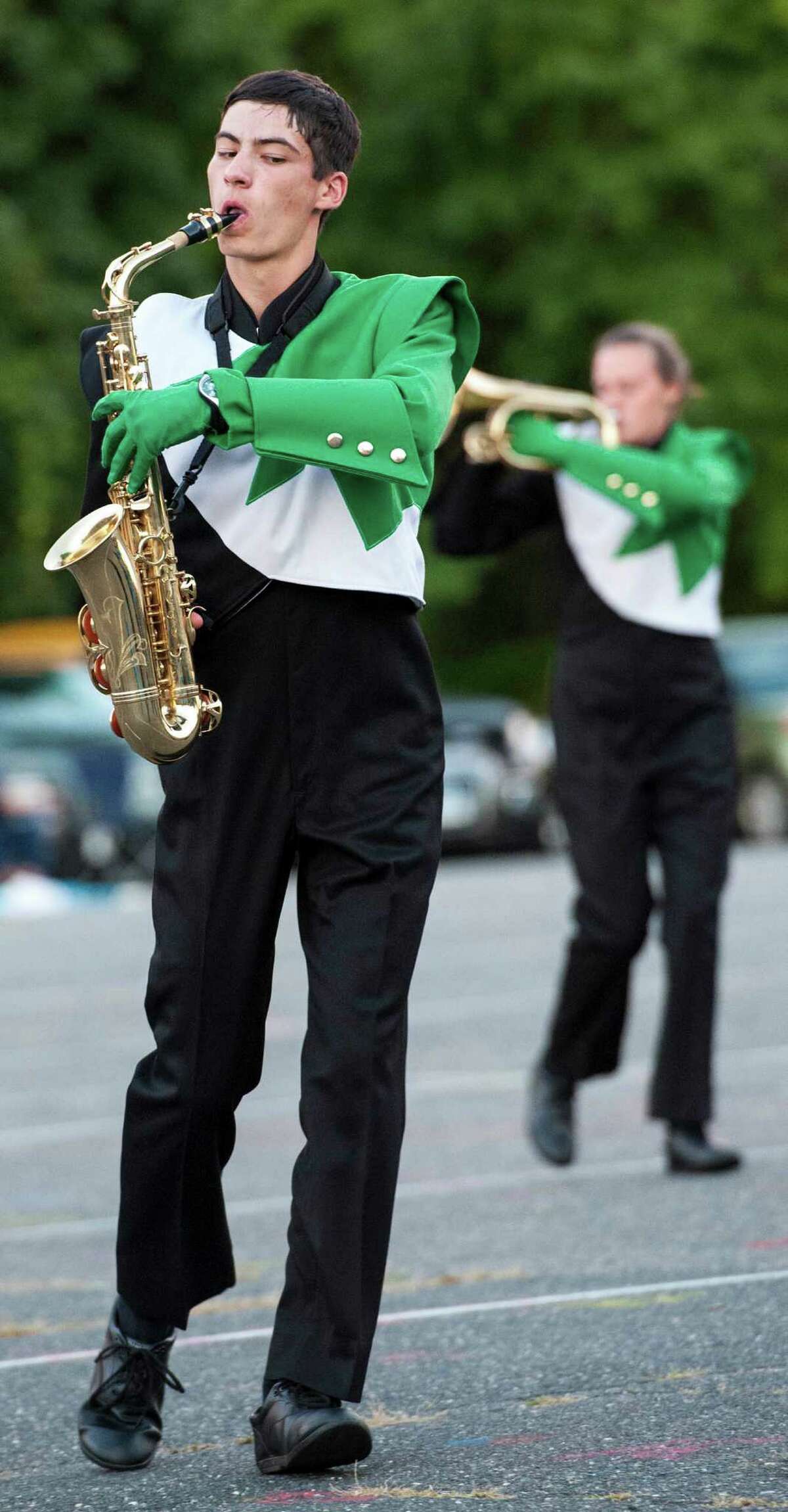 NHS marching band, color guard, debuts 'iSpy'