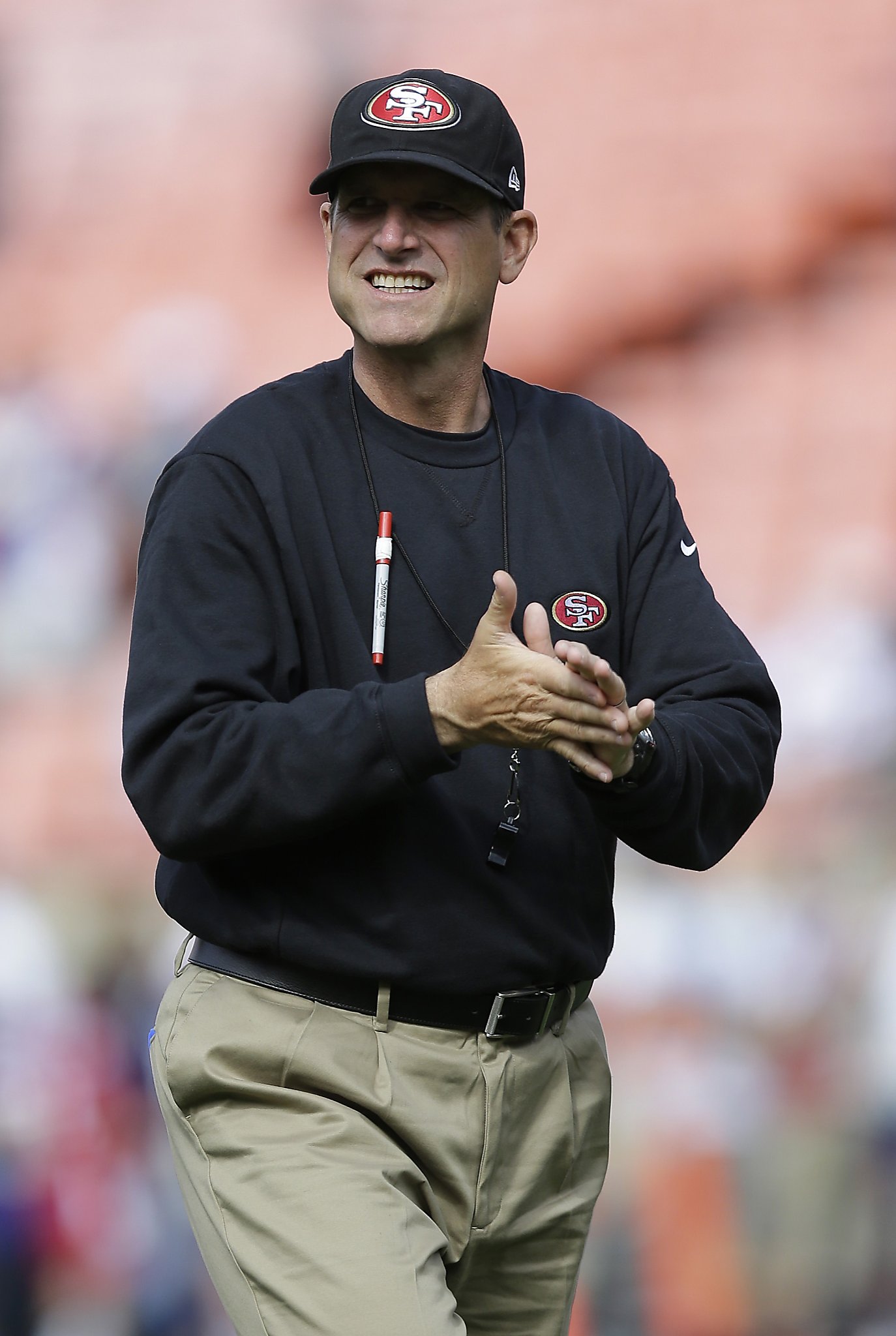 Jim Harbaugh Wife Says He Wears $8 Walmart Pants