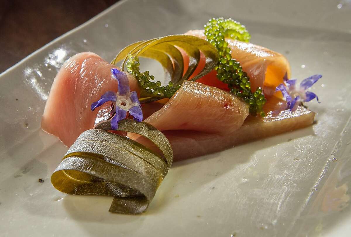 The Bluefin Toro Sashimi at Michael Mina in San Francisco, Calif., is seen on Friday, August 23rd, 2013.