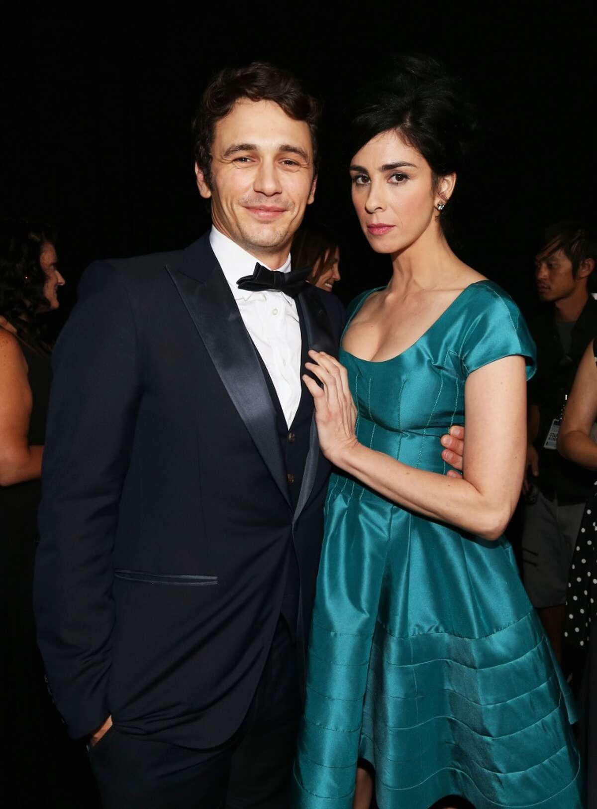 Roastee James Franco and comedienne Sarah Silverman attend The Comedy Central Roast of James Franco at Culver Studios on August 25, 2013 in Culver City, California.