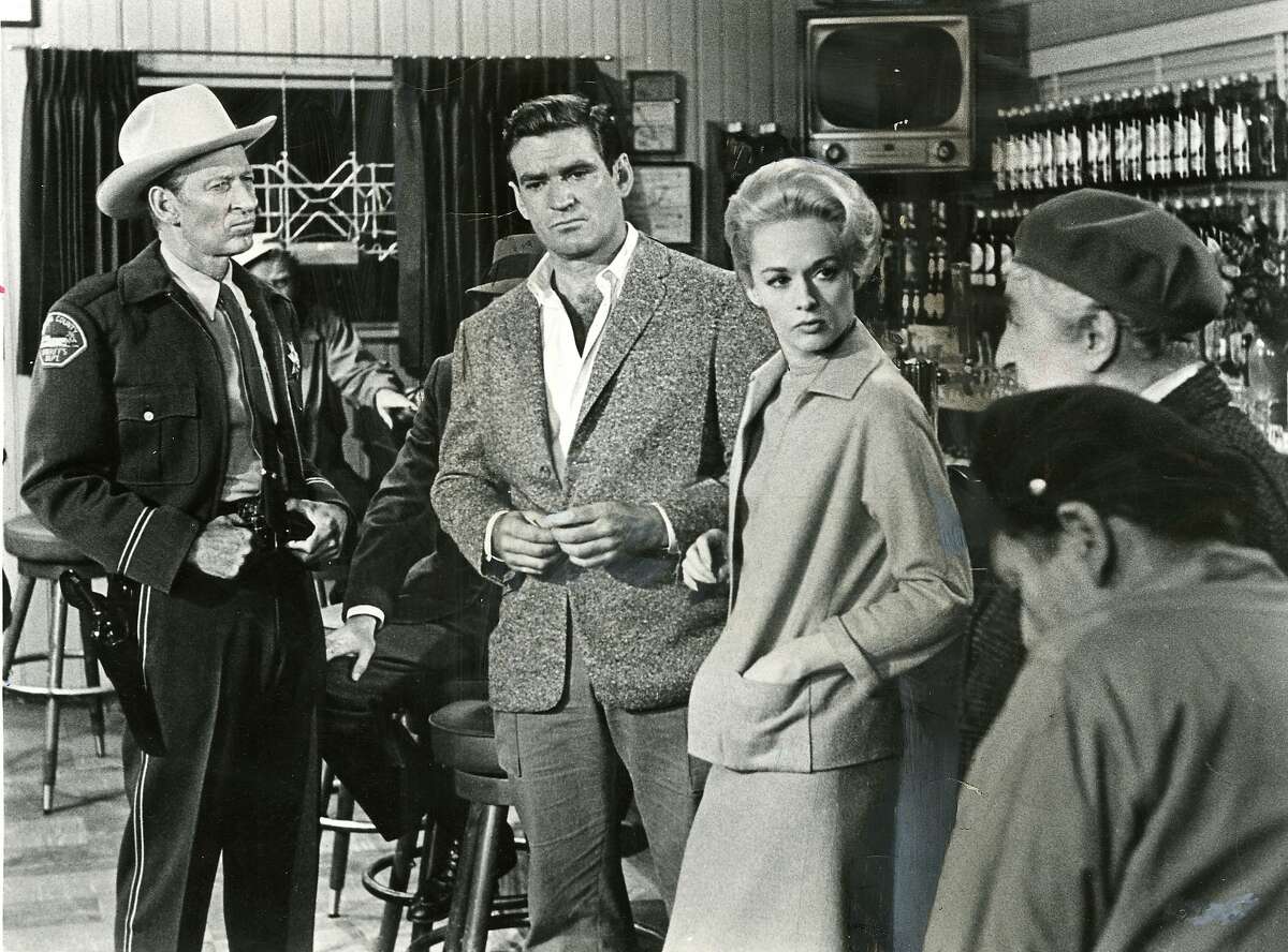 Rod Taylor and Tippi Hedren in "The Birds." (1963)