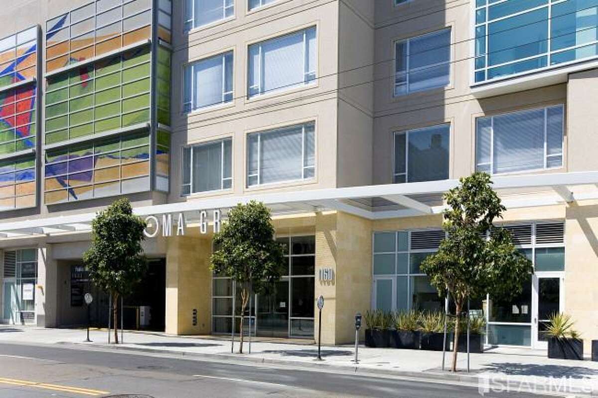 The "grand" exterior of SoMa Grand complex. Photos via James Haywood, Paragon Real Estate Group/Redfin