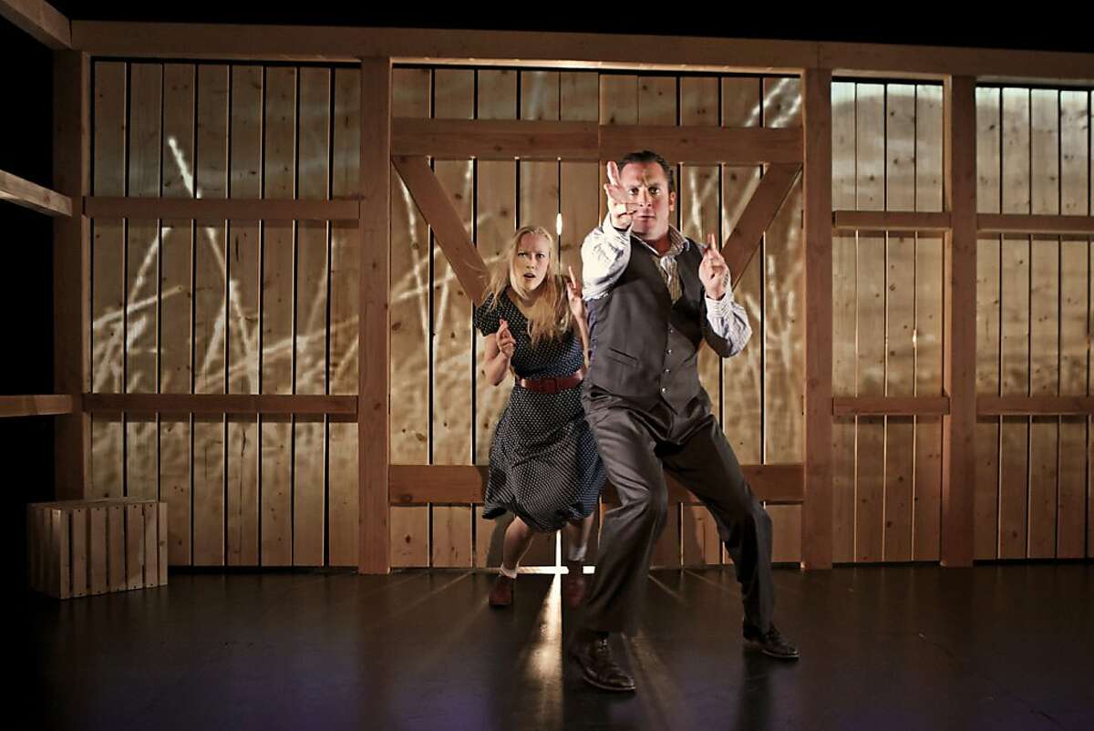 Megan Trout plays Bonnie and Joe Estlack plays Clyde in Shotgun Players' "Bonnie & Clyde"