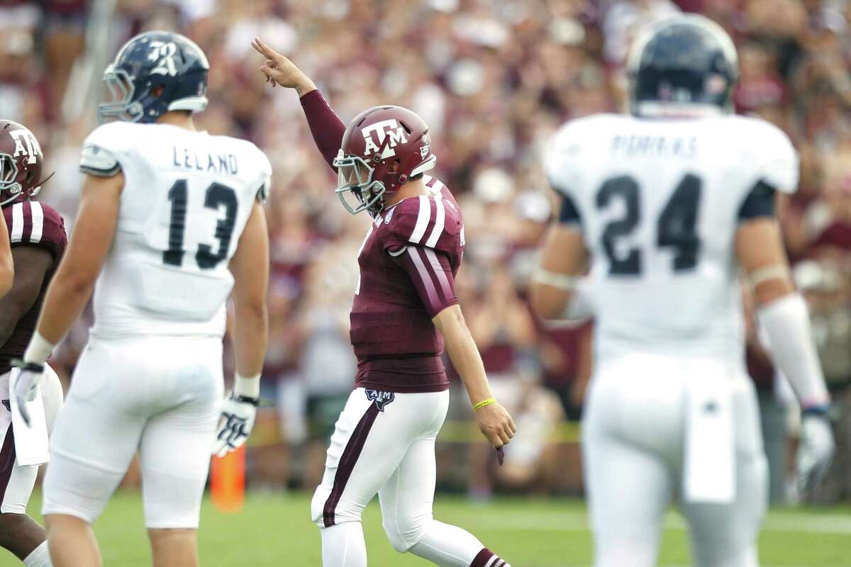 A&M quarterback Johnny Manziel was silent after Saturday's game but quite demonstrative during his short appearance against Rice.