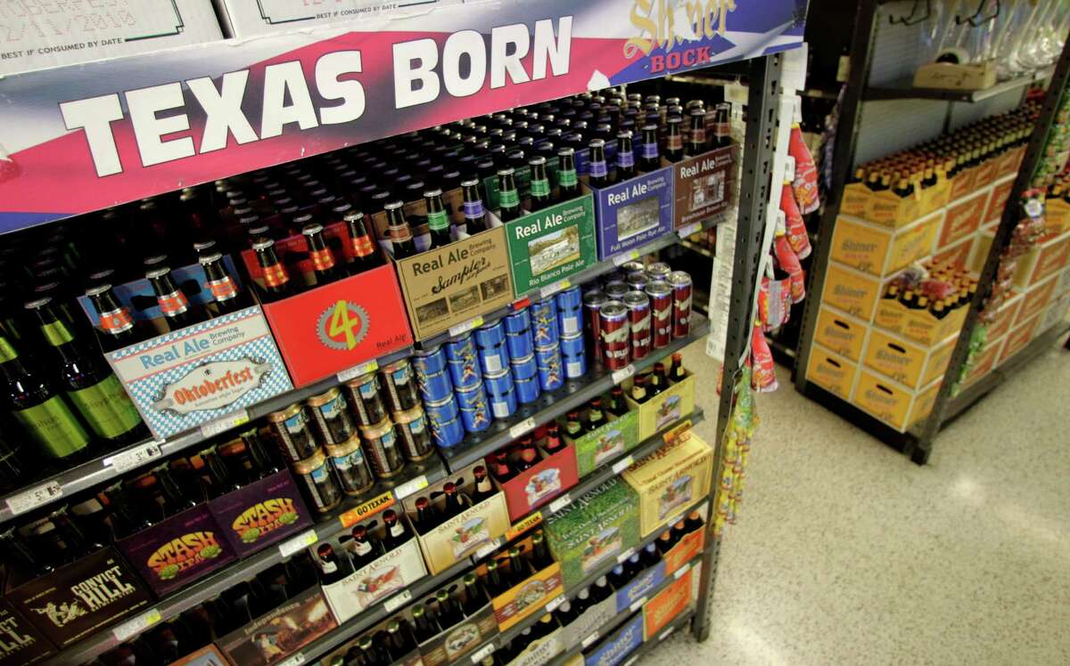 The Texas beer aisle at Spec's Liquor store at 2410 Smith Street, Oct. 7, 2010, in Houston. Story is about the explosion of Texas craft beers on the market.
