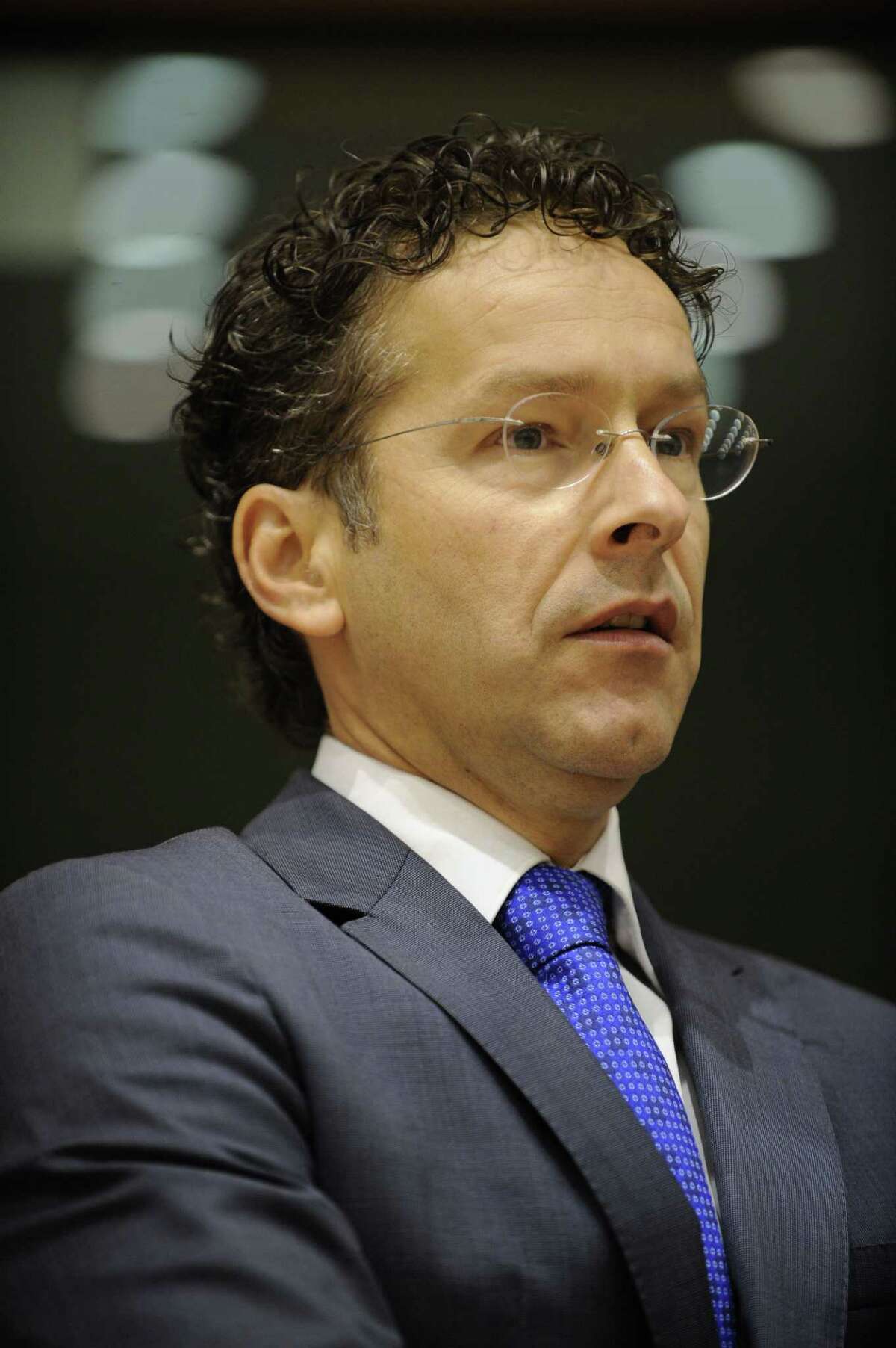 Dutch Minister of Finance and Eurogroup head Jeroen Dijsselbloem attends a meeting on September 5, 2013 at the EU Headquarters, in Brussels, where he discusses the latest developments in the Eurozone with members of the Economic and Monetary Affairs Committee. Twice-bailed out Greece will likely need more help, Dijsselbloem said Thursday, stressing that speculation about another reduction in its debt mountain was not helpful. AFP PHOTO/ JOHN THYSJOHN THYS/AFP/Getty Images