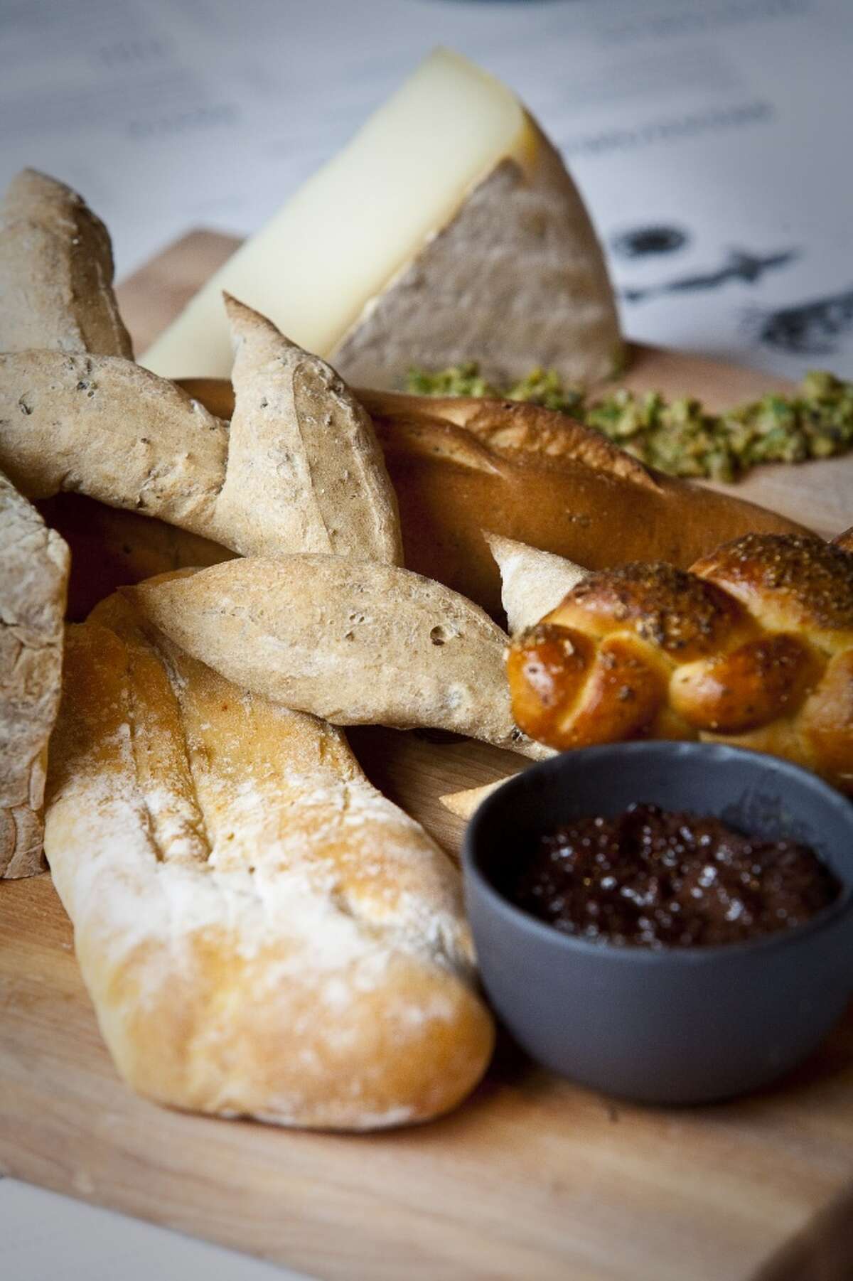 Provisions' various breads, with its meat and cheese pairings.